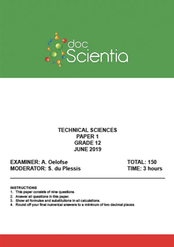 Gr.12 Technical Sciences Paper 1 June 2019