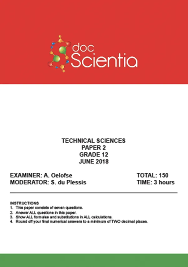Gr.12 Technical Sciences Paper 2 June 2018