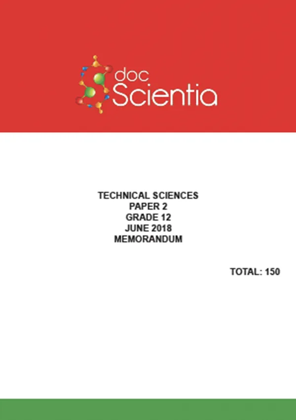 Gr.12 Technical Sciences Paper 2 June 2018 Memo