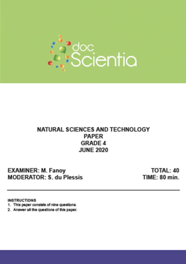 Gr.4 Natural Sciences and Technology Paper June 2020