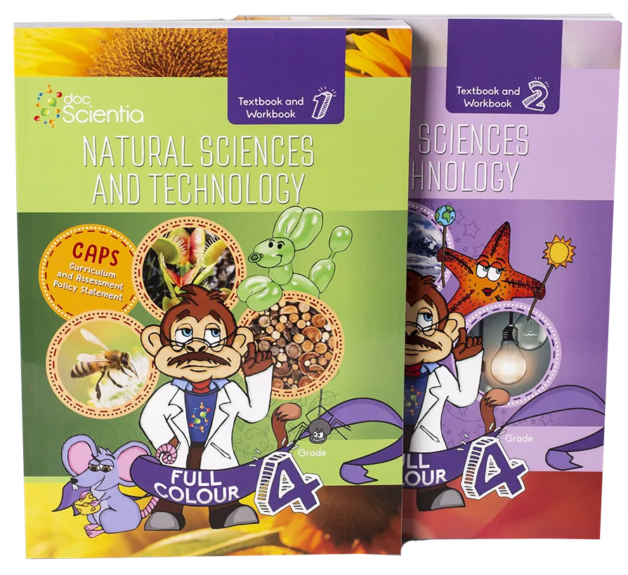 Bundle: Gr. 4 Natural Sciences and Technology Book 1 and Book 2 (Full Colour) hard copy AND eBooks