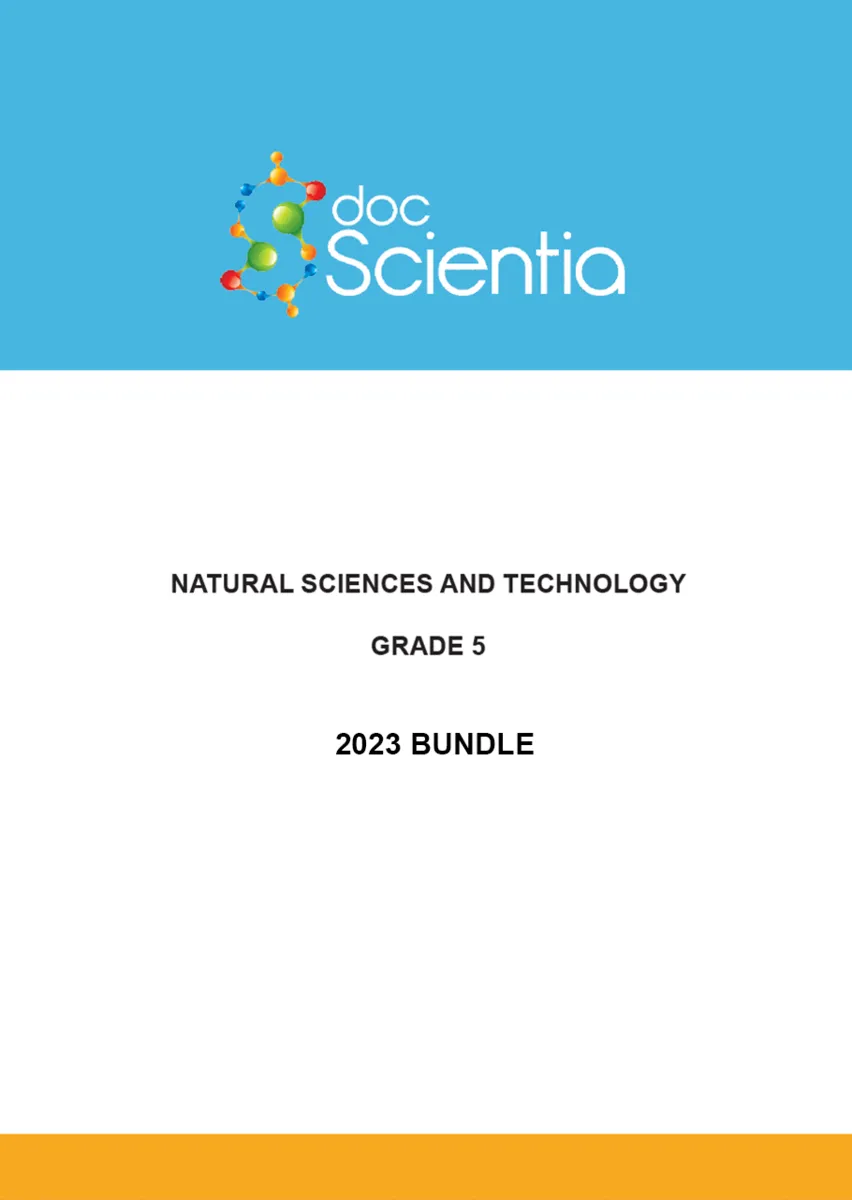 2023 Bundle- All Grade 5 Natural Sciences and Technology Exams and Memos