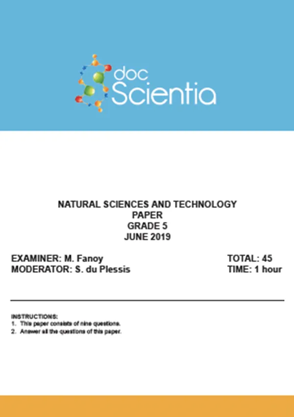 Gr.5 Natural Sciences and Technology Paper June 2019