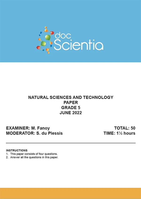Gr. 5 Natural Sciences and Technology Paper June 2022