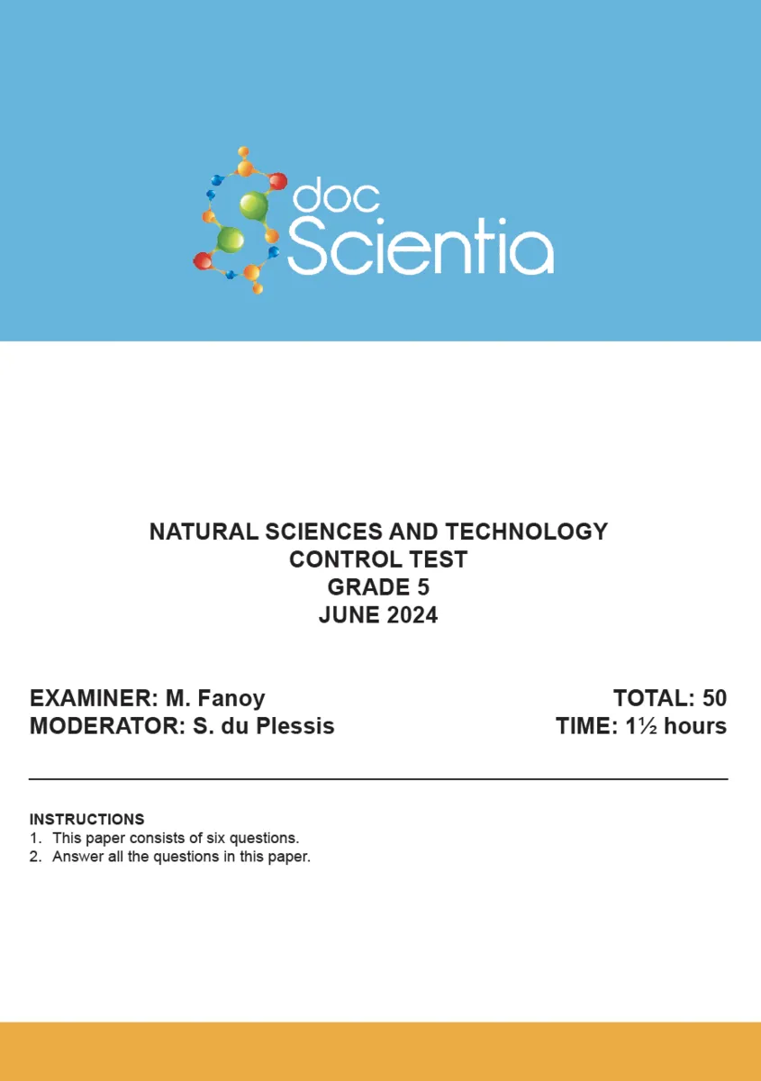 Gr. 5 Natural Sciences and Technology Paper June 2024