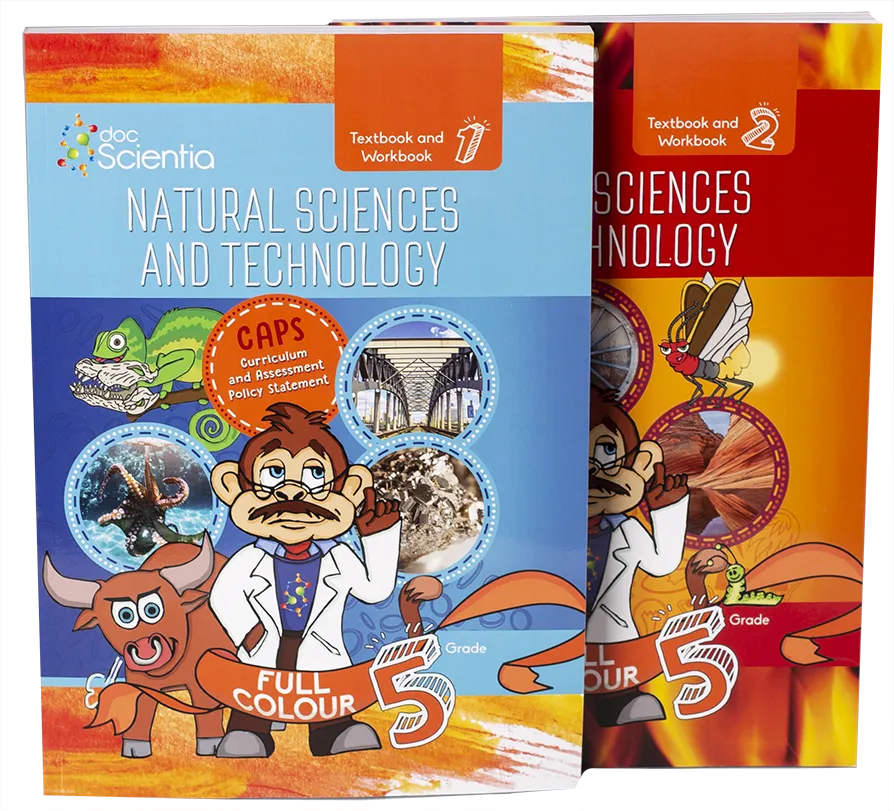 Bundle: Gr. 5 Natural Sciences and Technology Book 1 and Book 2 (Full Colour) hard copy AND eBooks