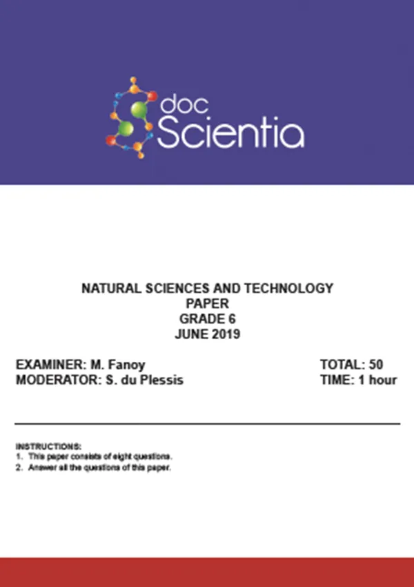 Gr.6 Natural Sciences and Technology Paper June 2019