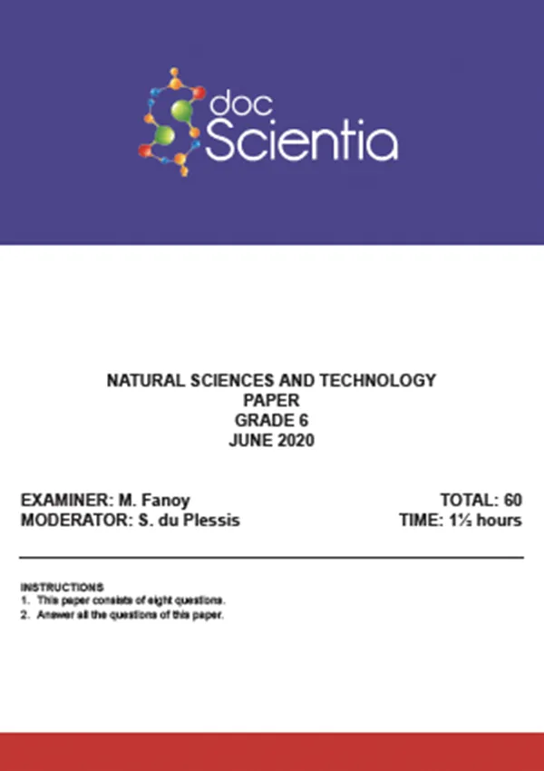Gr.6 Natural Sciences and Technology Paper June 2020