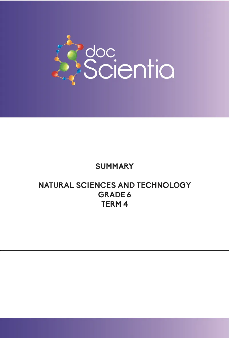 Gr. 6 Natural Sciences and Technology Summary Term 4