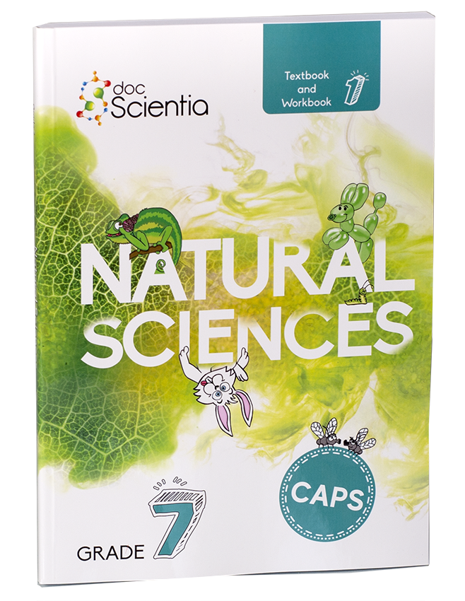 Gr 7 natural sciences textbook and workbook book 1 black and white 