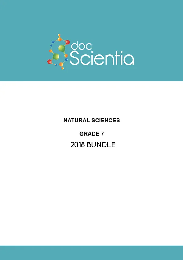 2018 Bundle- All Grade 7 Natural Sciences Exams and Memos