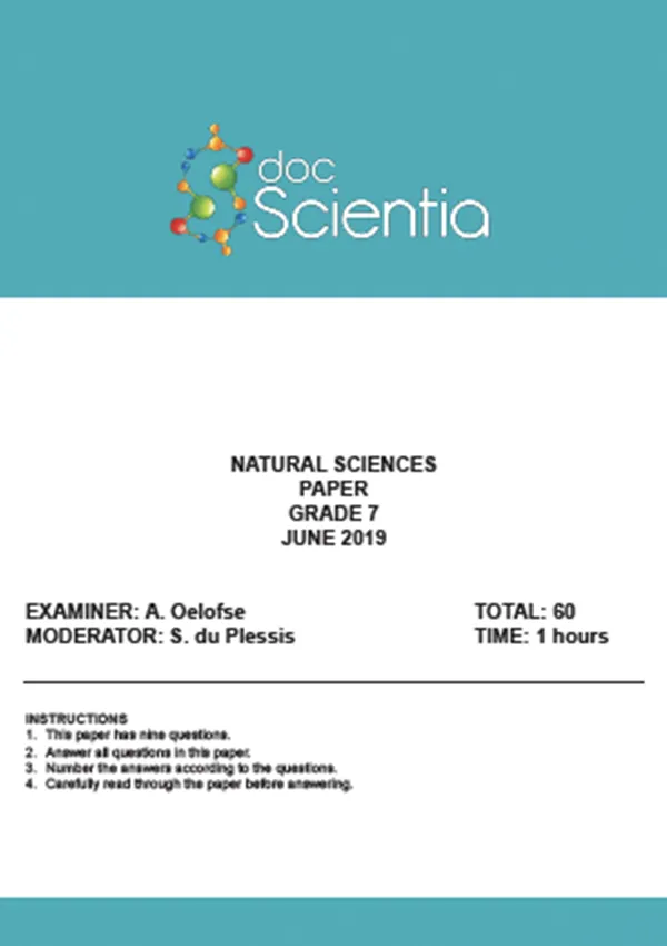 Gr.7 Natural Sciences Paper June 2019