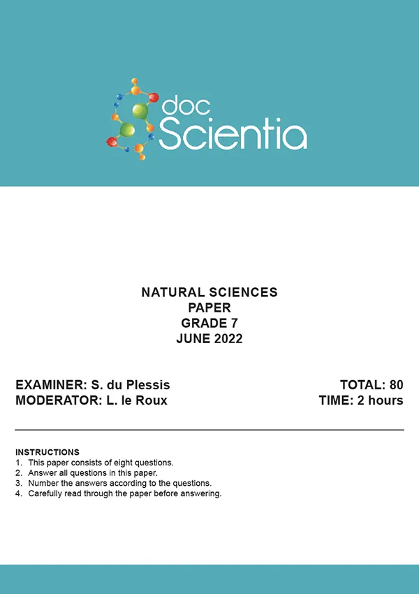 Gr. 7 Natural Sciences Paper June 2022