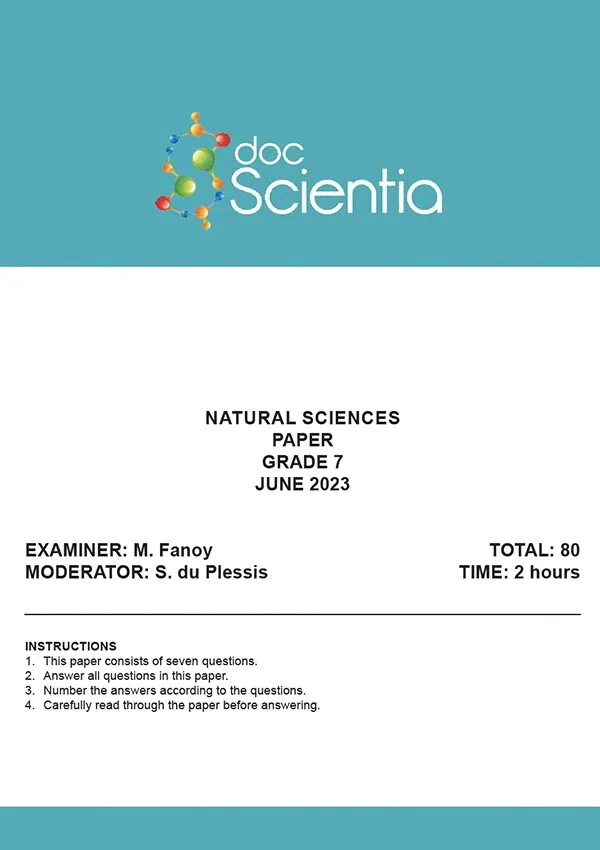Gr. 7 Natural Sciences Paper June 2023