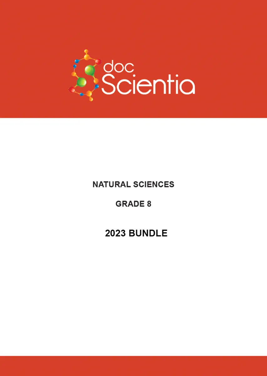2023 Bundle- All Grade 8 Natural Sciences Exams and Memos