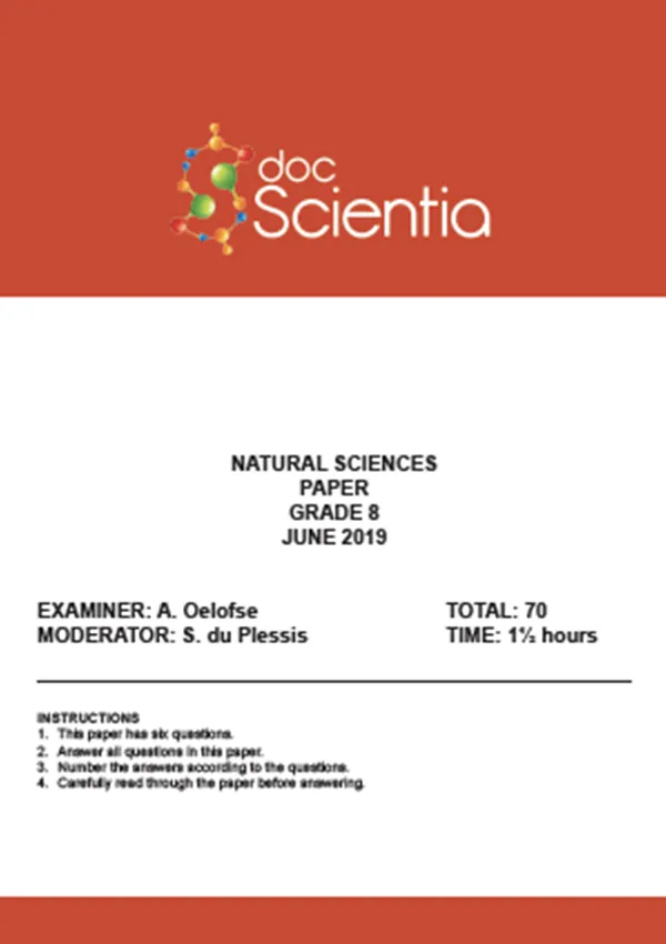 Gr.8 Natural Sciences Paper June 2019