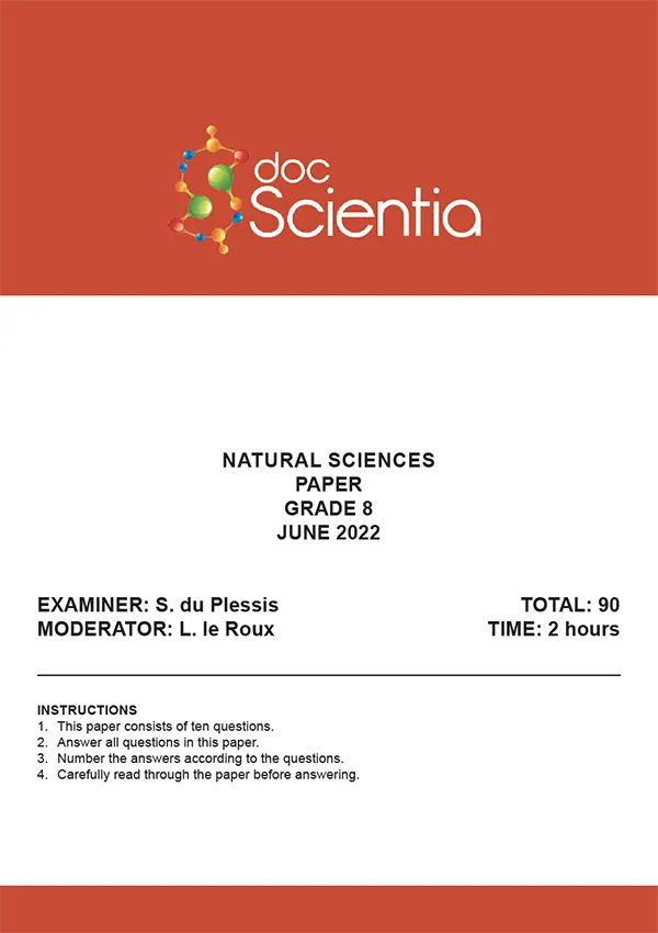 Gr. 8 Natural Sciences Paper June 2022