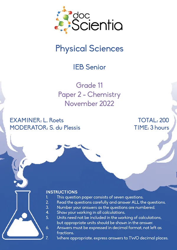 Gr. 11 IEB Chemistry Nov 2022