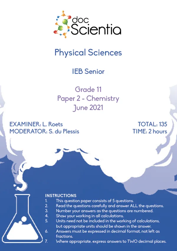 Gr. 11 IEB Chemistry June 2021