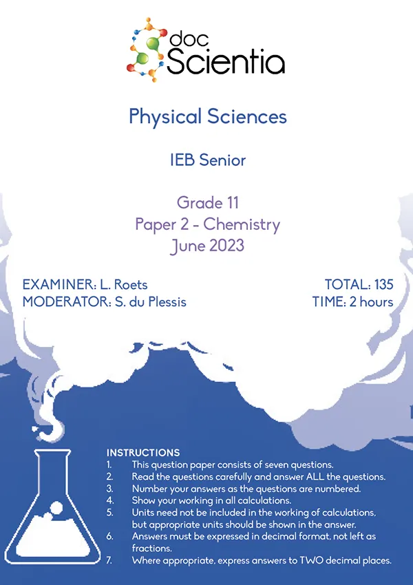Gr. 11 IEB Chemistry June 2023