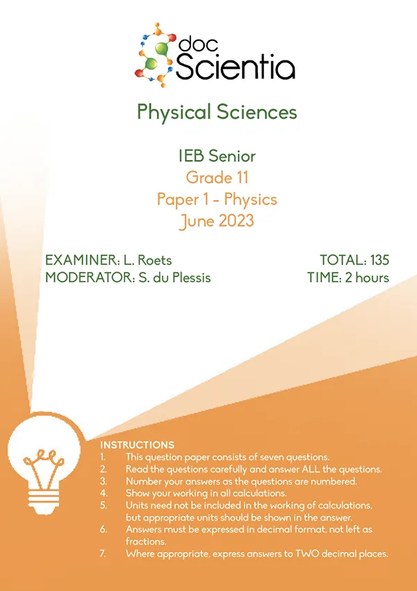 Gr. 11 IEB Physics June 2023