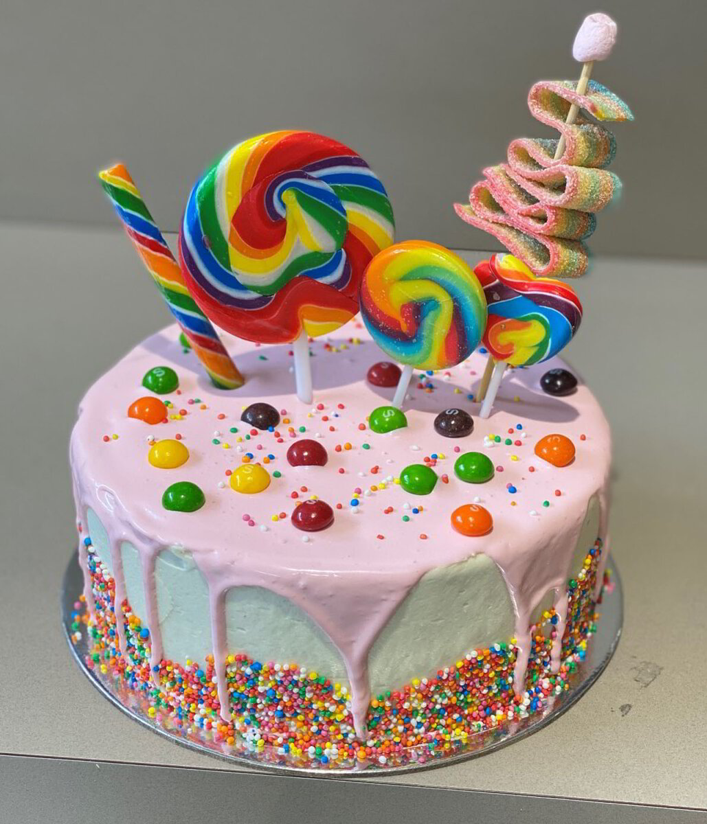 Lollipops Cake with Drip & sprinkles – Pao's cakes
