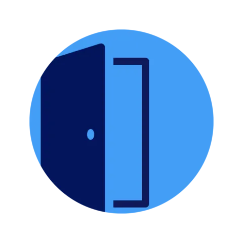 Icon of an open door