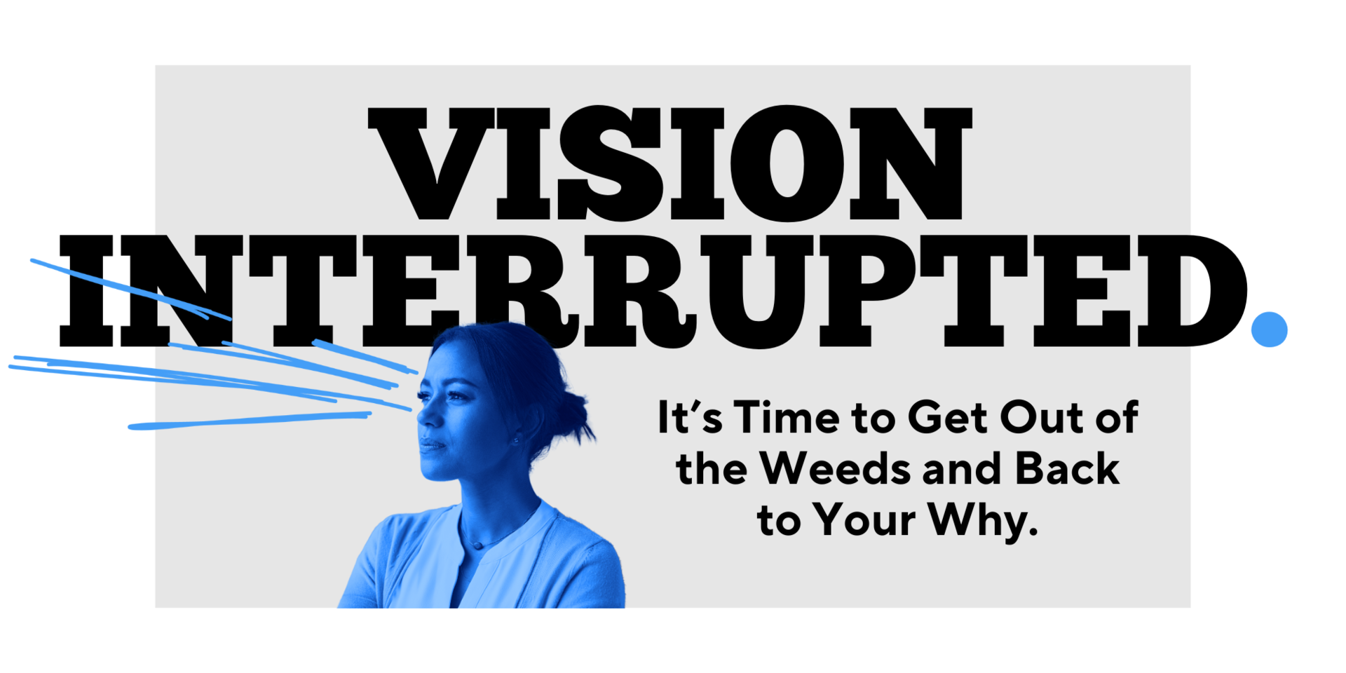 Vision Interrupted: It’s Time to Get Out of the Weeds and Back to Your Why.