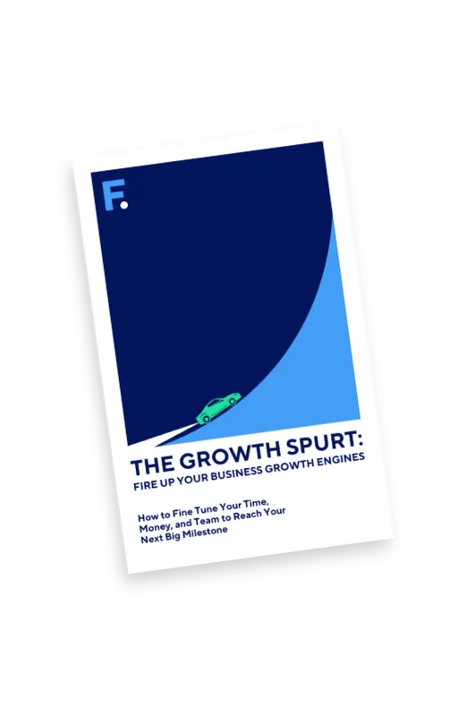 Cover image of The Growth Spurt ebook which features a green car accelerating up a blue ramp