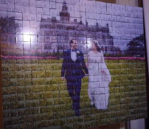 trade show mosaic photo wall