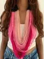 Pink Clustered Necklace