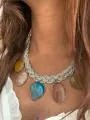 Agate Druzy Drop Necklace