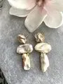 Three Drop Pearl Earrings