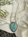 Turquoise Silver Pendant Set