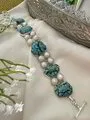 Turquoise Pearl Silver Bracelets