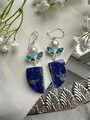Lapis Lazuli Pearl Earrings 