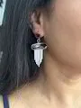 Quartz Silver Earrings 