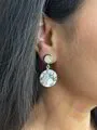 Howlite Stone Silver Earrings 