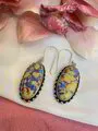 Mosaic Jasper Silver Earrings 