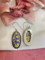 Mosaic Jasper Silver Earrings 