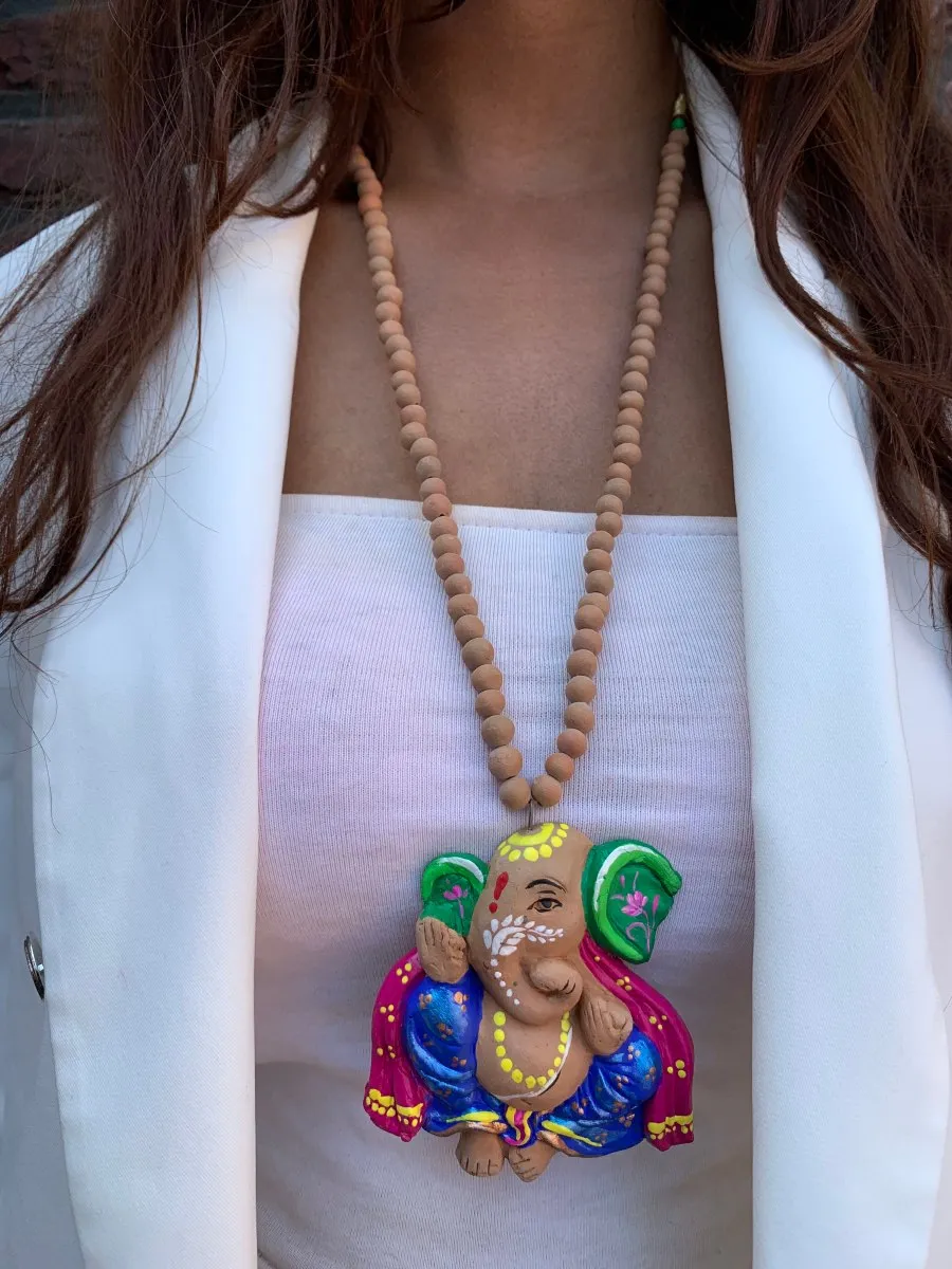 lord Ganesha Clay Necklace