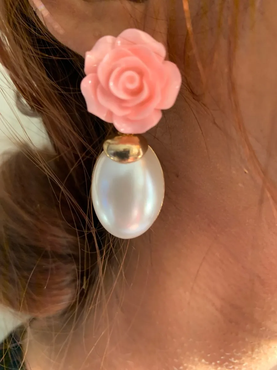 Pink Rose Pearl Drop 