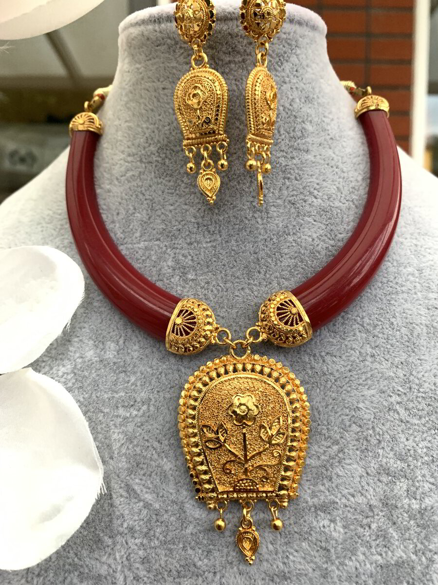 Latest bengali 2024 pola necklace