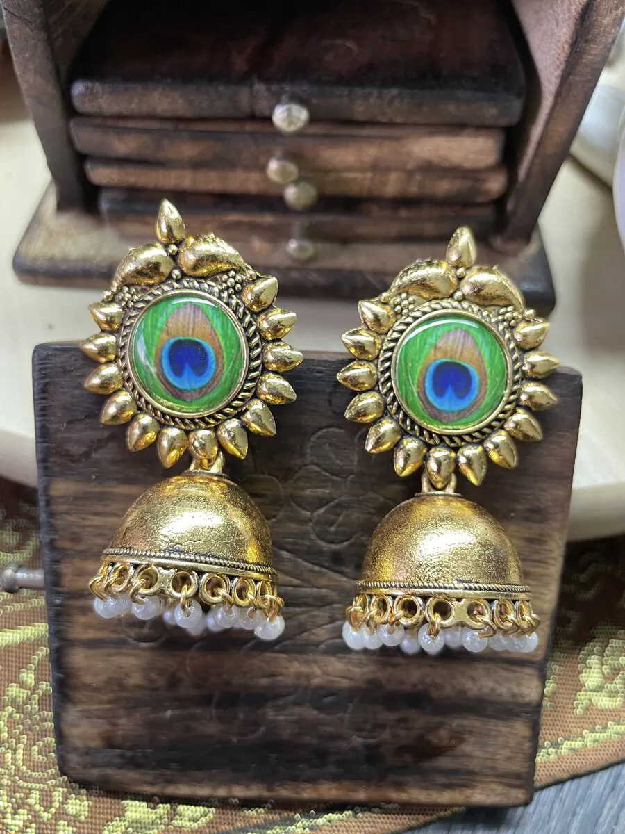 Mayur Jhumka Earrings 
