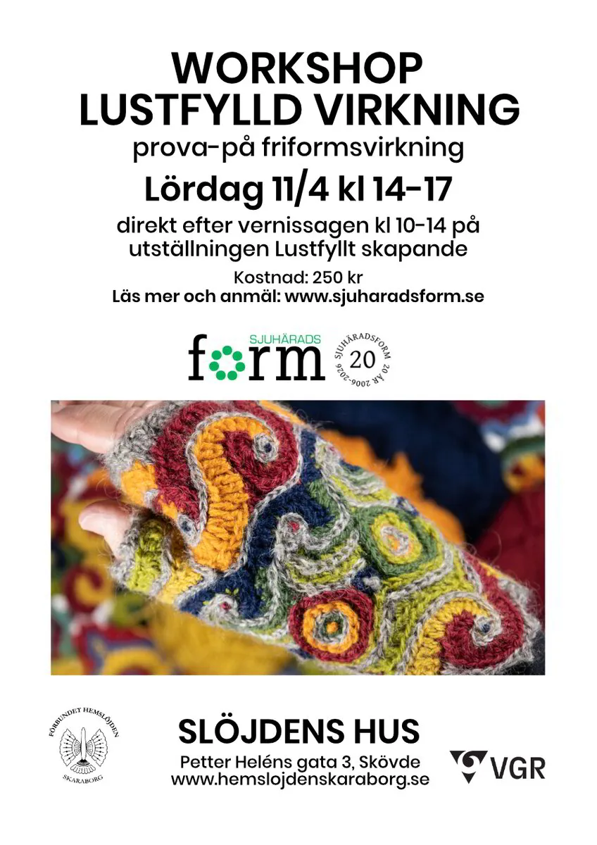 Namn och beskrivning av teknik - medlem i konsthantverksgruppen Sjuhäradsform