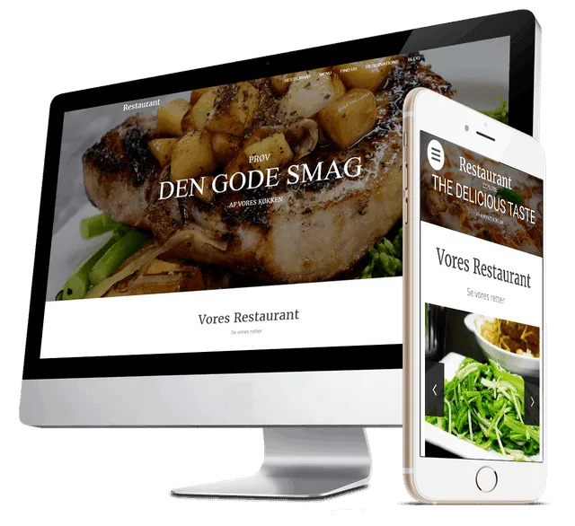 Byg-selv Restaurant hjemmeside mobilvenlig