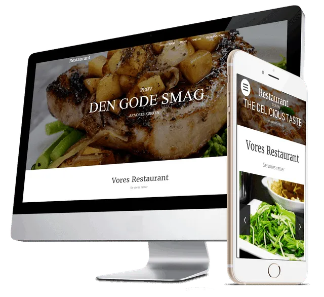 Byg-selv Restaurant hjemmeside mobilvenlig