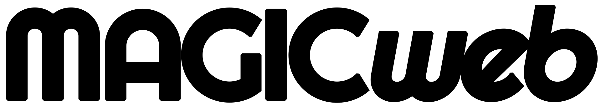 Magicweb.dk sort logo png (gennemsigtig baggrund)