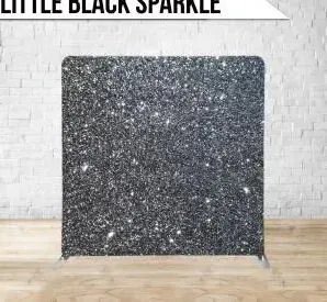 black sparkle photo booth backdrop