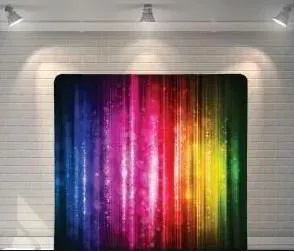 rainbow bokeh photo booth backdrop